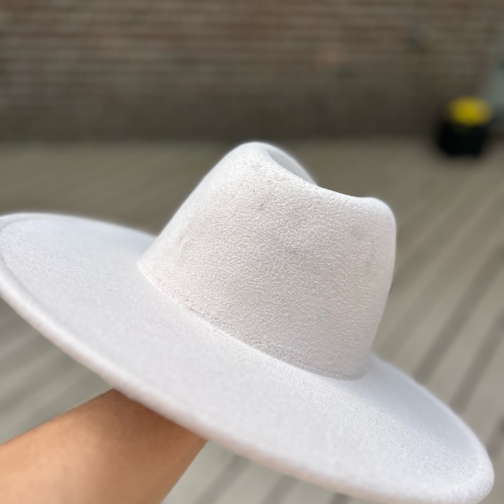 Free People White Wide-Brim Hat